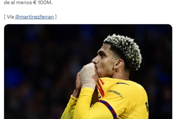 La nueva busqueda por Araujo tiene un serio aumento de millones - X