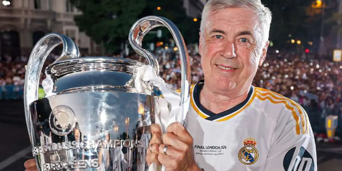 Ancelotti con la Champions ganada en Londres. (Foto: Real Madrid)