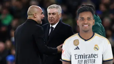 Ancelotti y Guardiola enfrentados, Rodrygo con la camiseta del Madrid.