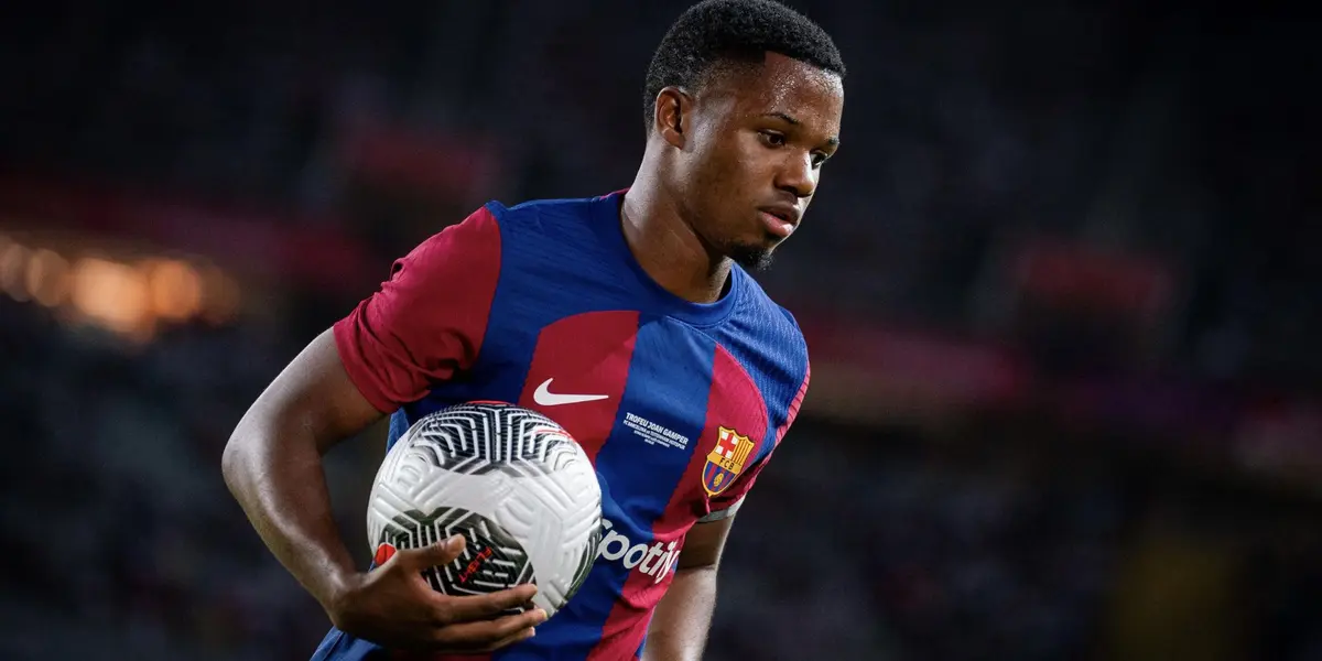 Ansu Fati antes de ser cedido al Brighton en el Barcelona. (Foto: FC Barcelona)