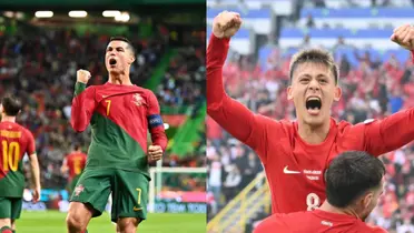 Arda Güler festeja su gol ante Georgia, que le arrebató el récord a CR7.