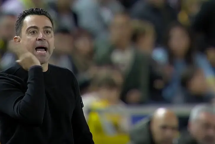La reacción de Xavi (vía ESPN)