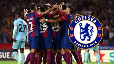 Barcelona festejando un gol en la Champions.