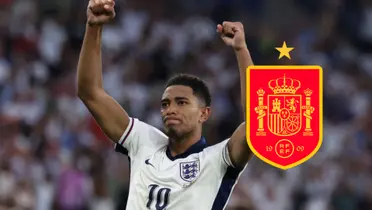 Bellingham festejando el pase a la final de Inglaterra. (Foto: EFE)