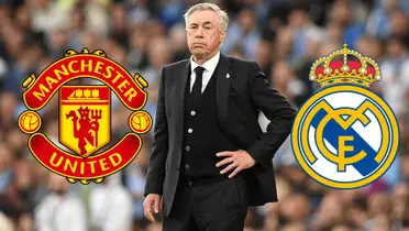 Carlo Ancelotti en el banquillo del Real Madrid.