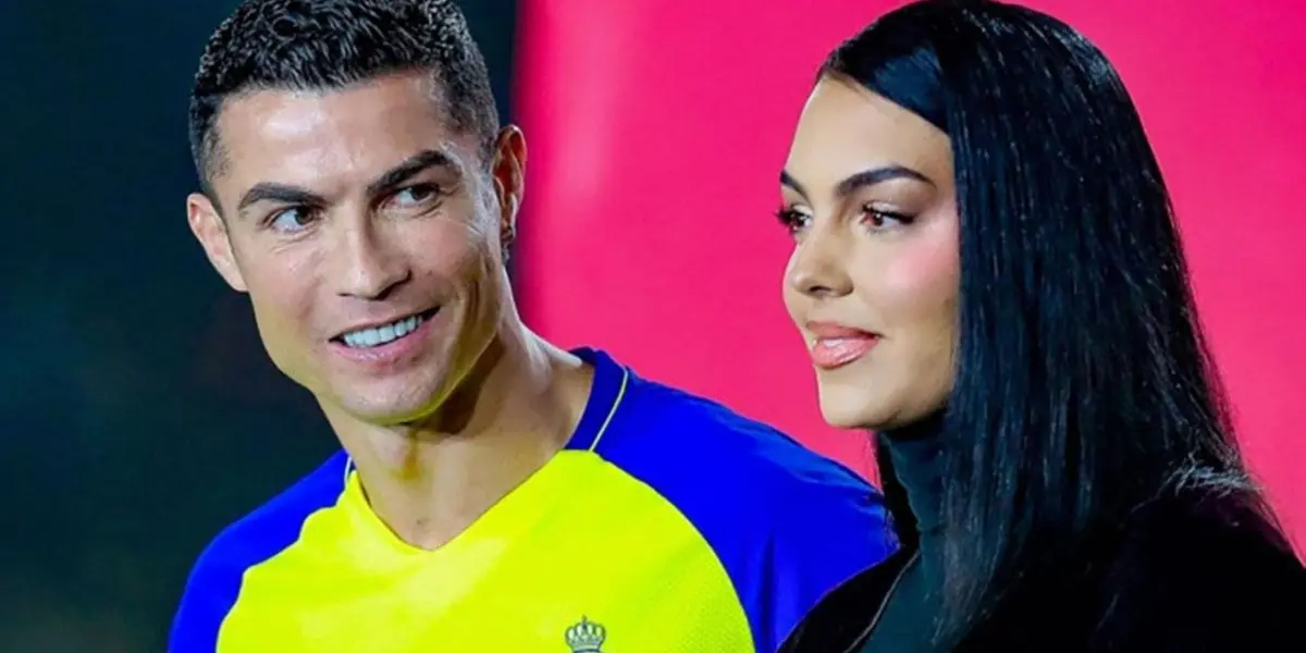 Cristiano junto a Georgina en su presentación en Al-Nassr.