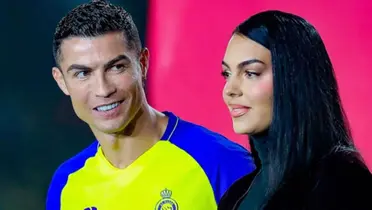 Cristiano junto a Georgina en su presentación en Al-Nassr.