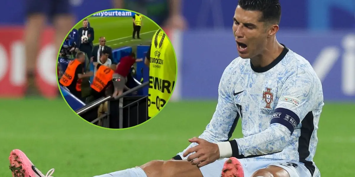 Cristiano Ronaldo enojado ante Georgia. (Foto: EFE)