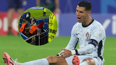 Cristiano Ronaldo enojado ante Georgia. (Foto: EFE)