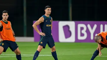 Cristiano Ronaldo entrenando con Portugal.
