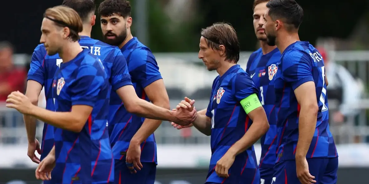 Croacia durante el último amistoso ante Portugal.
