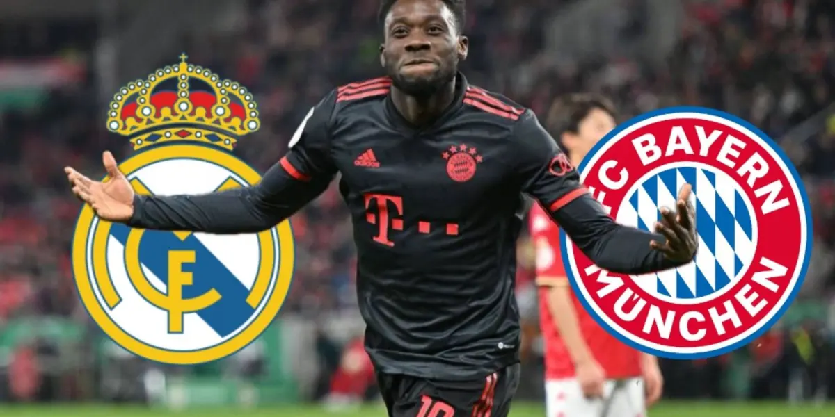 Davies festejando uno de sus goles con el Bayern.