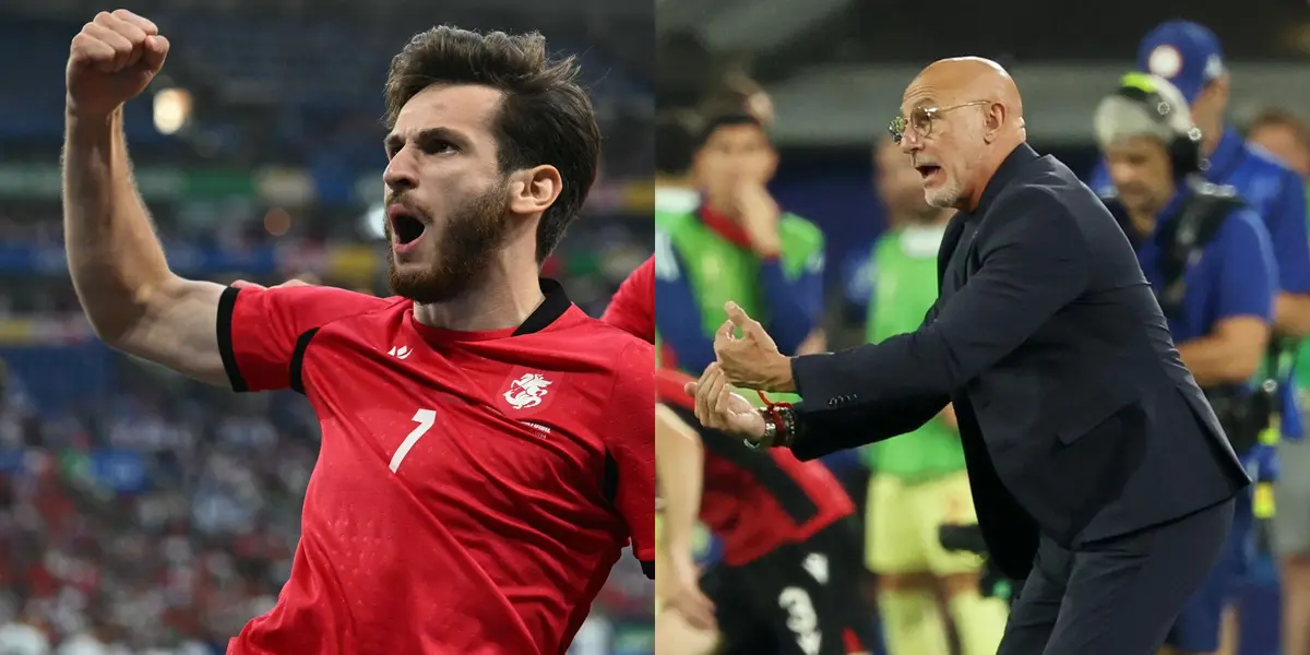 De La Fuente dando indicaciones ante Albania. (Foto: EFE)