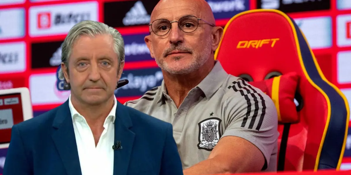 De La Fuente en rueda de prensa, quiso desdramatizar el mensaje de Pedrerol. (Foto: Collage)