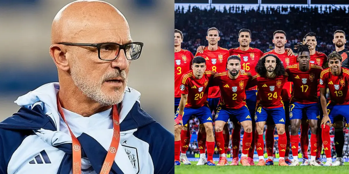De La Fuente y el equipo que paró ante Georgia. (Foto: collage)