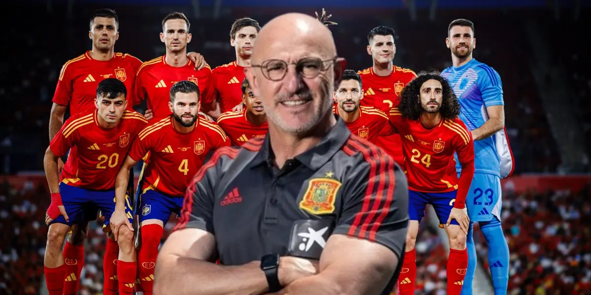 De La Fuente y la alineación que paró ante Irlanda del Norte.