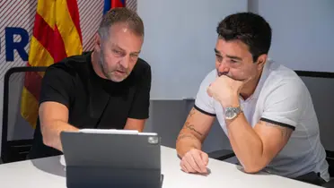 Deco reunido junto a Hansi Flick.