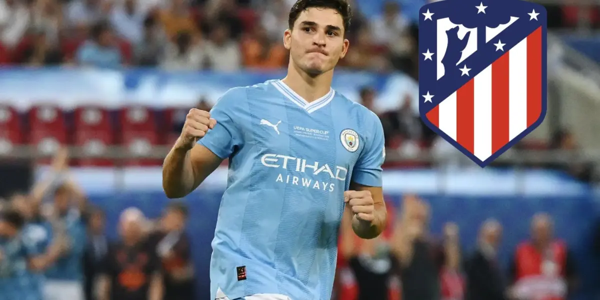 El argentino festeja un gol con el City.