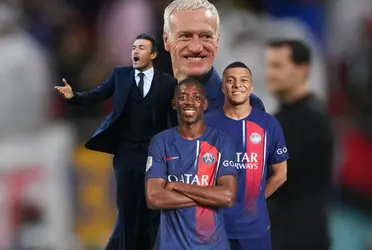 El entrenador de la selección francesa habló del ex Barcelona y del pretendido por el Real Madrid para la próxima temporada.