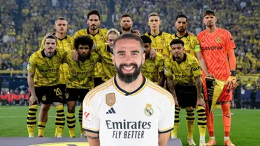 El equipo de Borussia Dortmund, finalista de Champions, y Dani Carvajal.