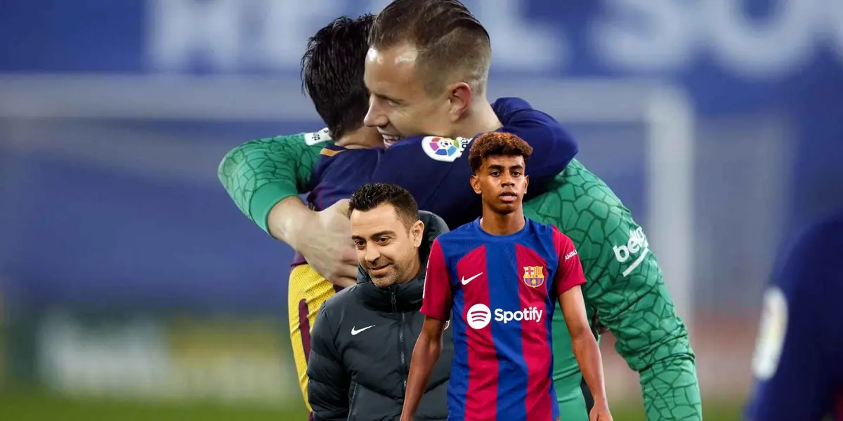 El portero alemán brindó una entrevista en donde habló del club, Xavi, Messi y Lamine Yamal.