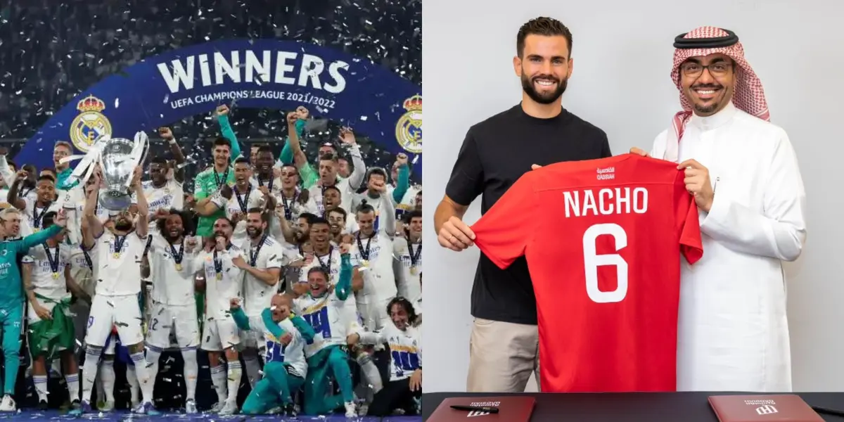 El Real Madrid levanta la 14° Champions y Nacho siendo presentado en su nuevo club. (Foto: collage)