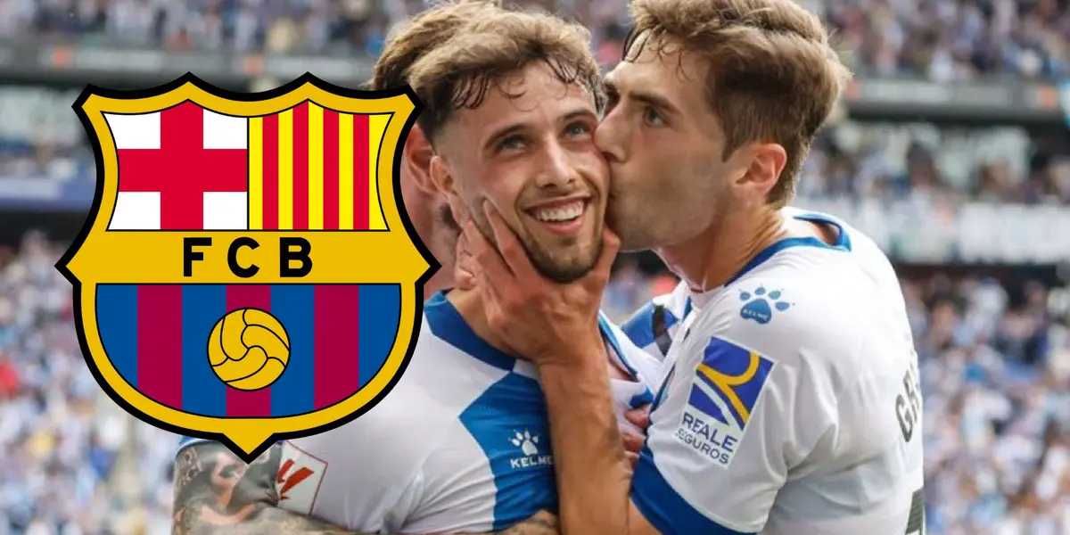 Espanyol festeja uno de los goles de Javi Puado.