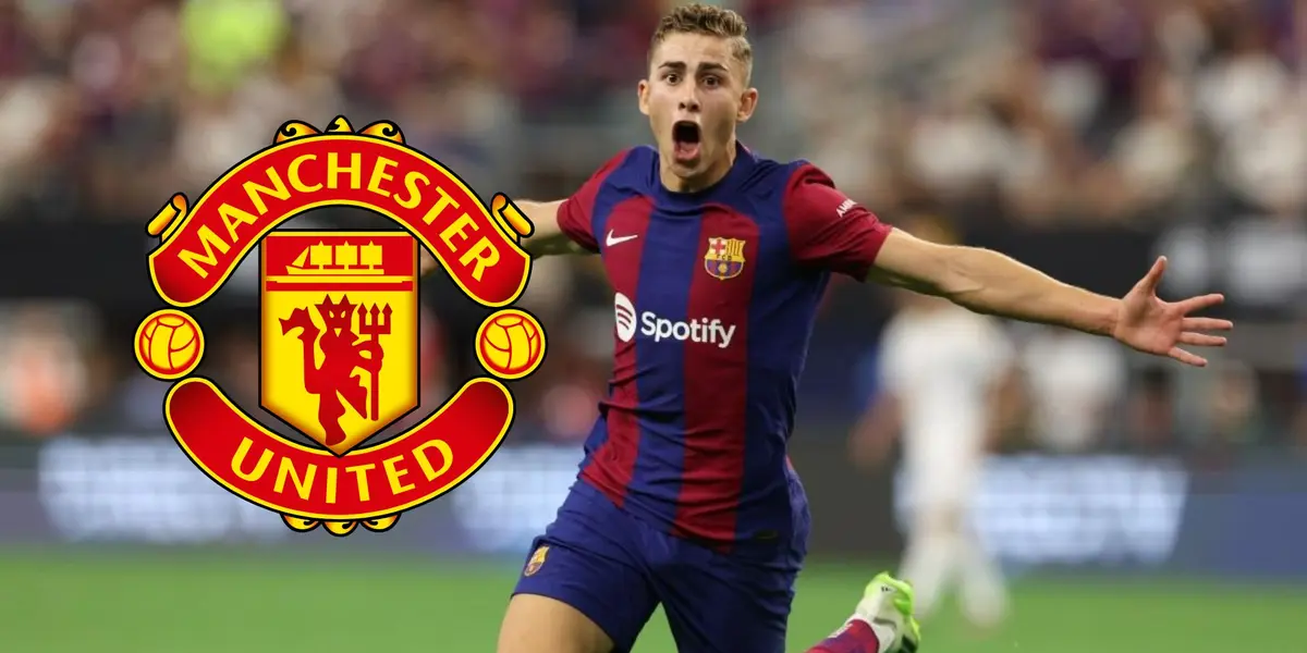 Fermín celebrando un gol con el FC Barcelona.