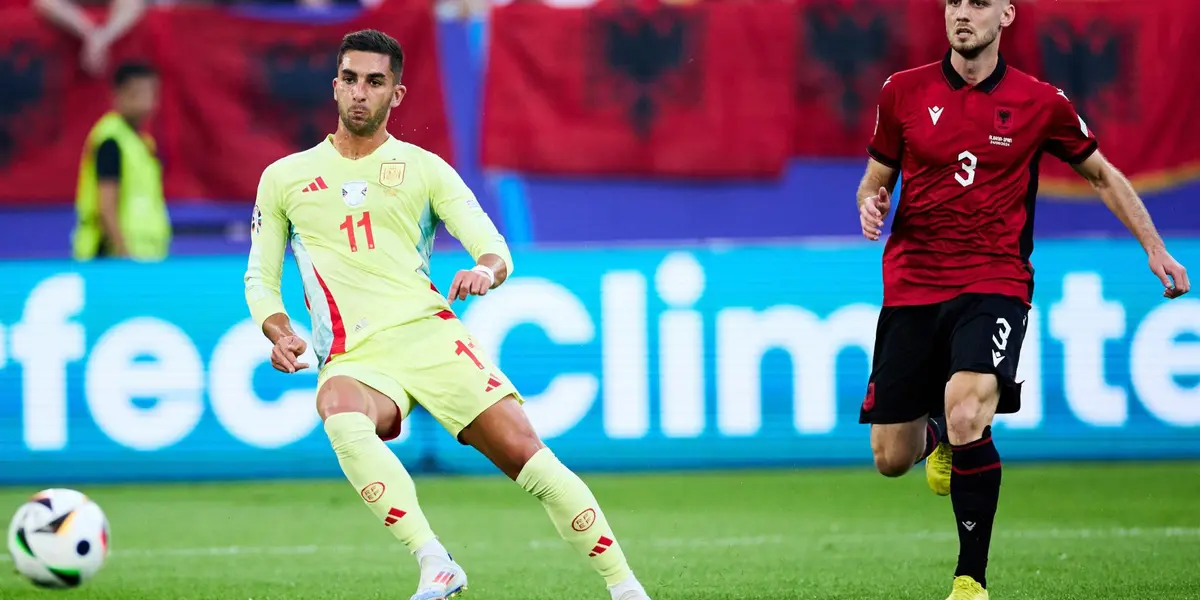 Ferran Torres ante Albania. (Foto: Selección Española de Fútbol)