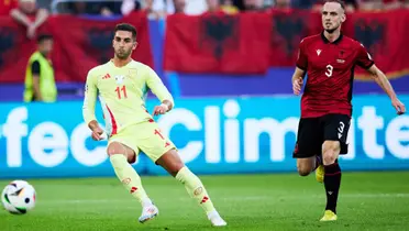 Ferran Torres ante Albania. (Foto: Selección Española de Fútbol)