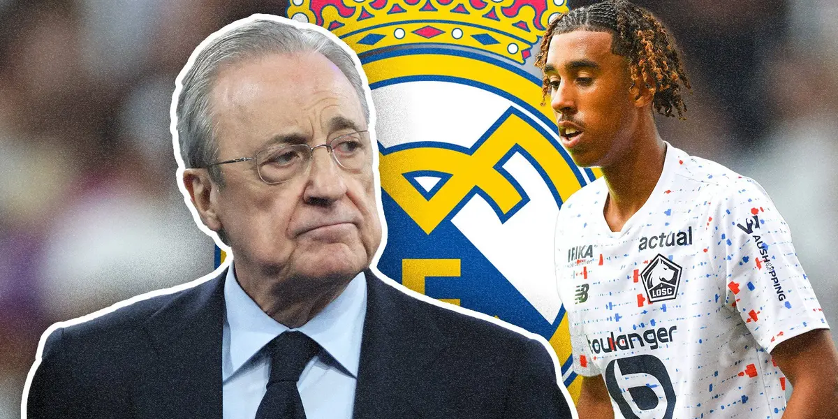 Florentino Pérez y Leny Yoro. (Foto: Fichajes.com)