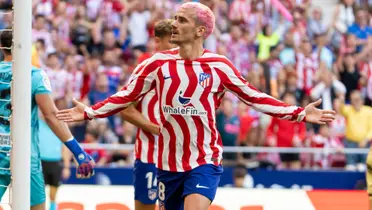 Griezmann con el Atlético de Madrid.
