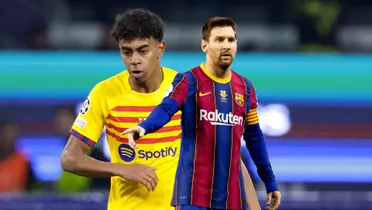 Hace acordar a Messi, lo que hizo Lamine Yamal en Barcelona por la Champions
