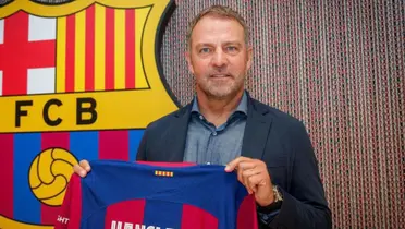 Hansi Flick en su presentación como DT del Barcelona.