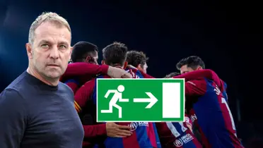 Hansi Flick y el FC Barcelona celebrando un gol. (Foto: collage)