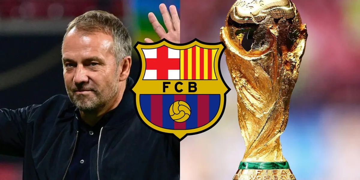 Hansi Flick y la copa del mundo. (Foto: collage)