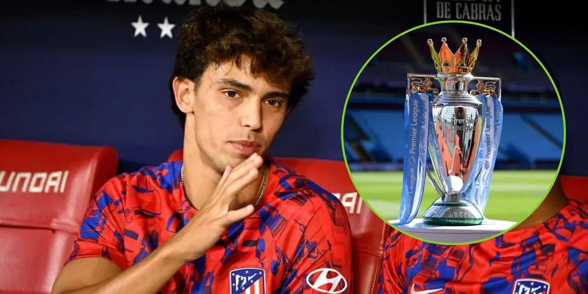 Joao Félix en el banquillo del Atlético de Madrid. (Foto: AFP)