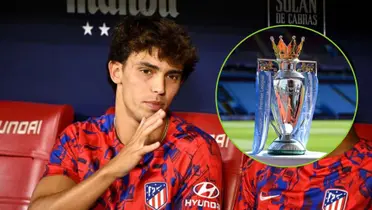 Joao Félix en el banquillo del Atlético de Madrid. (Foto: AFP)