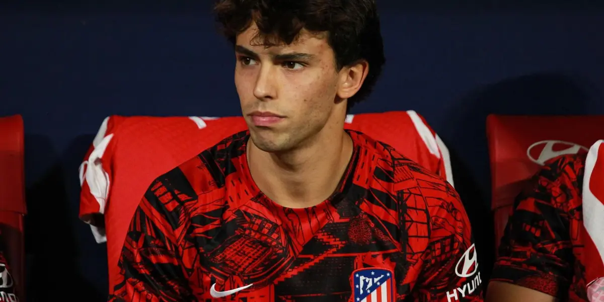Joao Félix en el banquillo del Atlético de Madrid. (Foto: EFE)