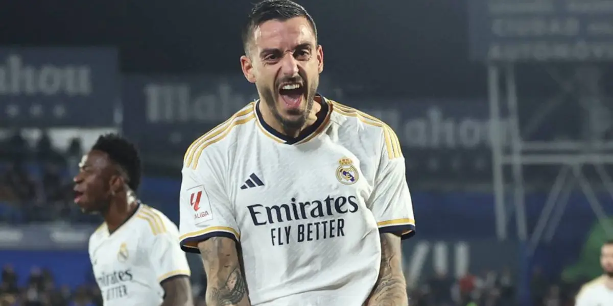 Joselu con la camiseta del Real Madrid.