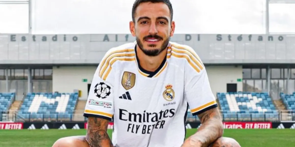 Joselu en su presentación con el Real Madrid. (Foto: Real Madrid)