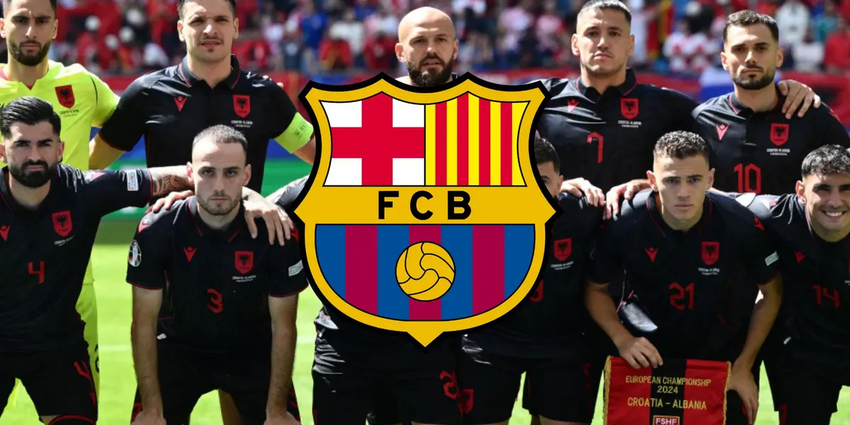 La Selección albanesa ante Croacia.