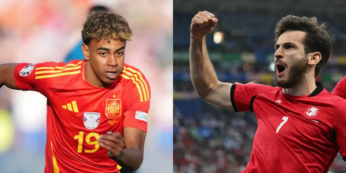 Lamine Yamal y Kvaratskhelia, máximas figuras de sus selecciones. (Foto: Collage)
