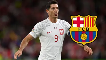 Lewandowski con la camiseta de Polonia.