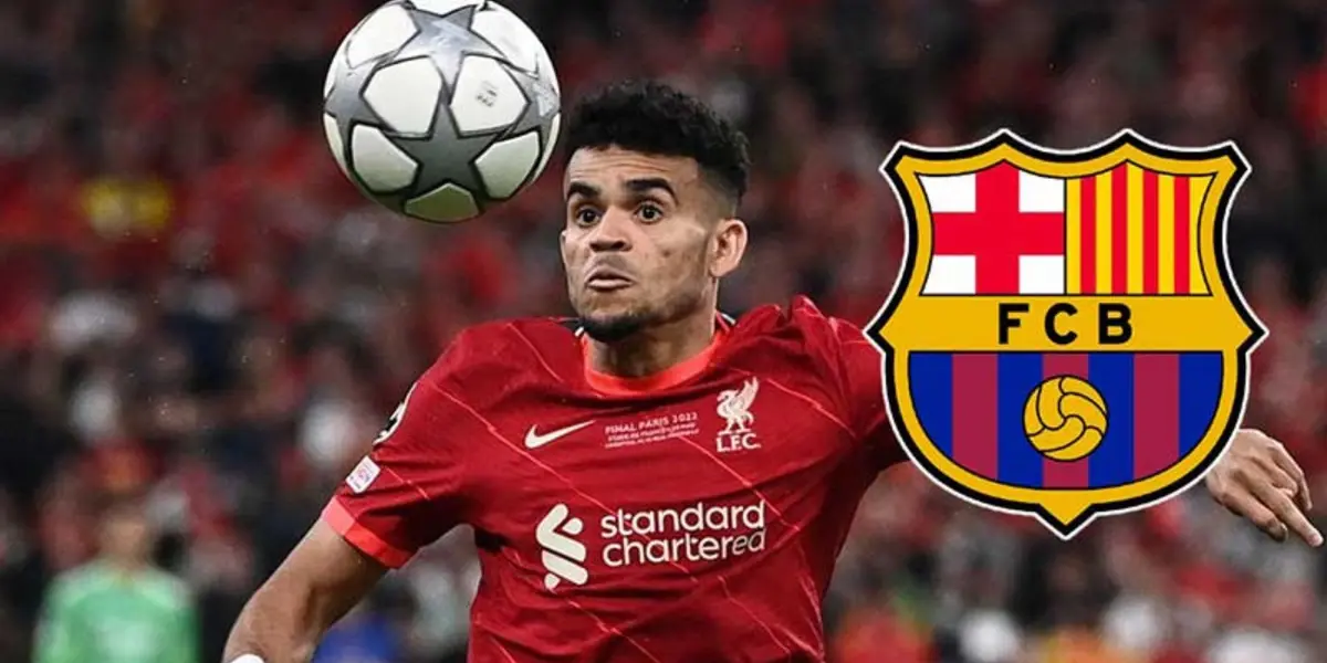 Luis Díaz con la camiseta del Liverpool.