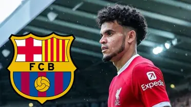 Luis Díaz con la camiseta del Liverpool.