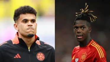 Luis Díaz y Nico Williams con sus selecciones. (Foto: Collage)