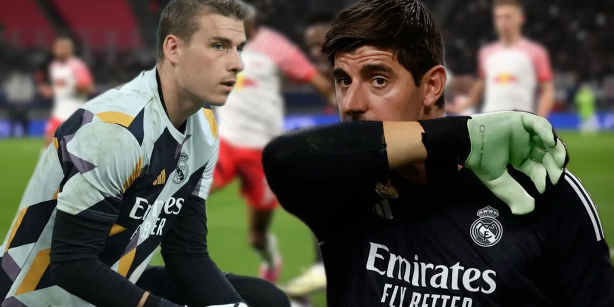Lunin y Courtois, ambos porteros del Real Madrid.
