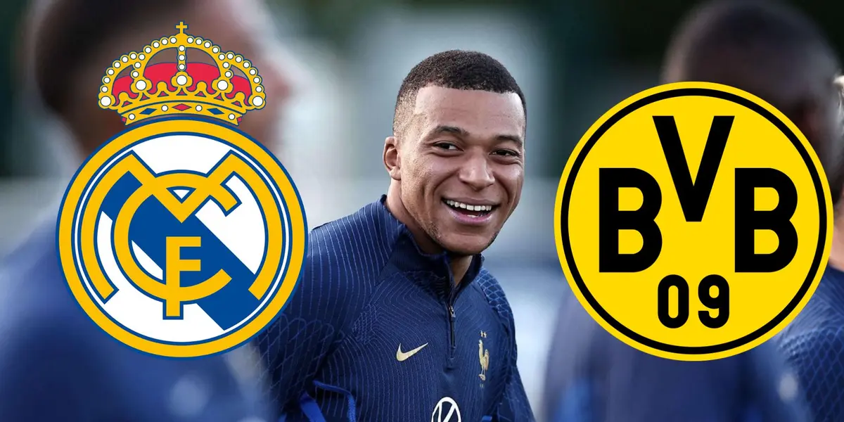 Mbappé entrenando con el seleccionado francés.