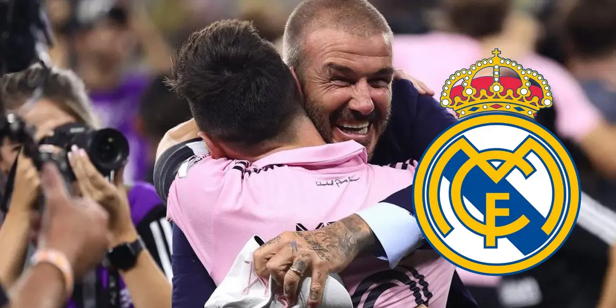 Messi abraza a Beckham y festejan. (Foto: TyC Sports)